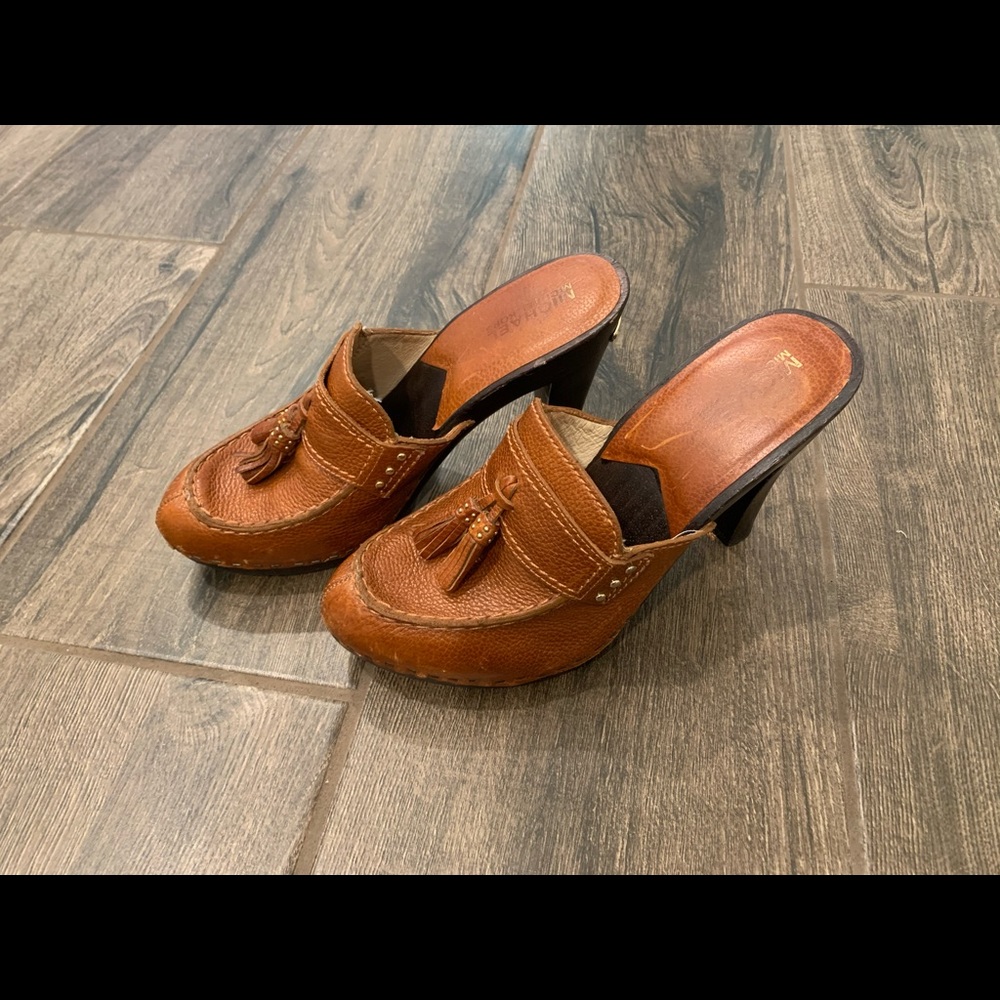 7.5M Michael Kors Penny Loafer San Antonio Mules
